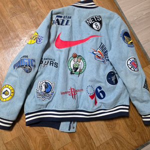 나이키 x 슈프림 NBA 팀 웜업 데님 자켓 XL