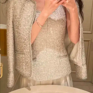 더로랑 실버 럭스 트위드자켓 세트