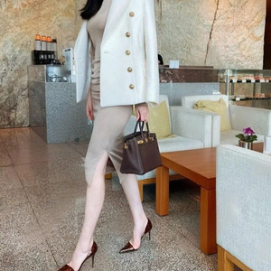 더로랑 금장 울 코트