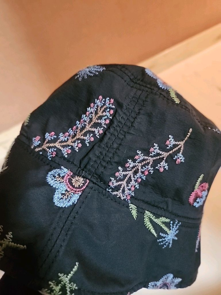 플로럴 버킷햇 모자 자수모자 벙거지모자 이미지