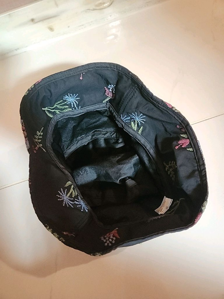 플로럴 버킷햇 모자 자수모자 벙거지모자 이미지