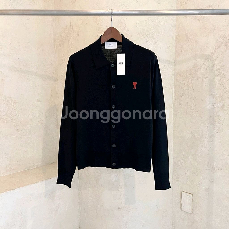 AMI 하트로고 ADC 폴로 가디건--0