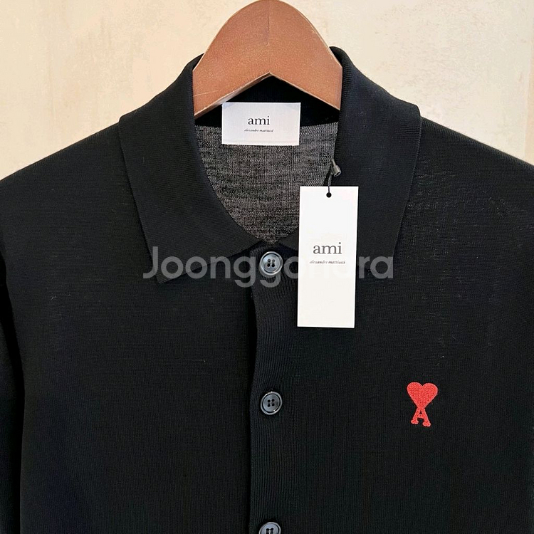 AMI 하트로고 ADC 폴로 가디건--2