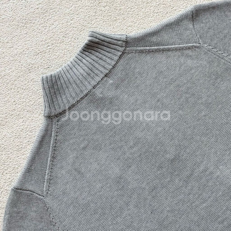 폴로 코튼 케이블 쿼터 지퍼 니트--5