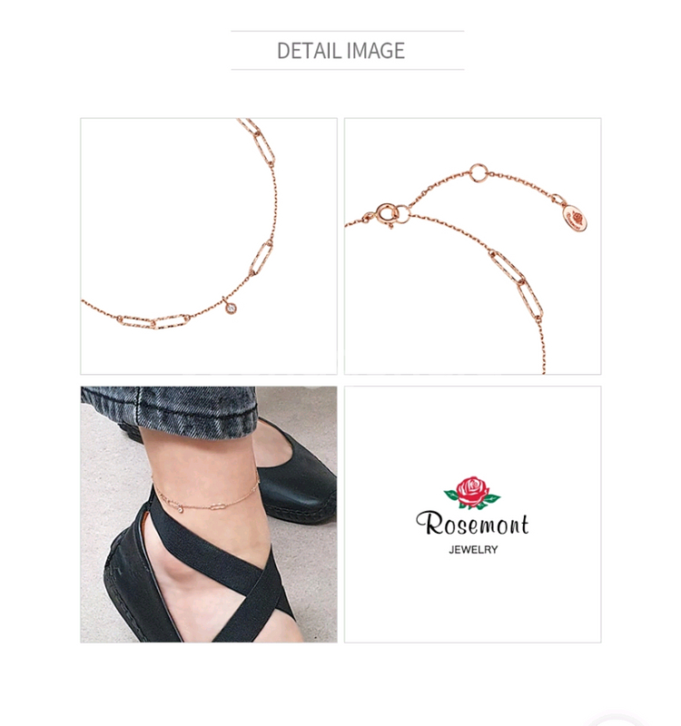 14K 발찌. 로즈몽.선물가능새재품--1