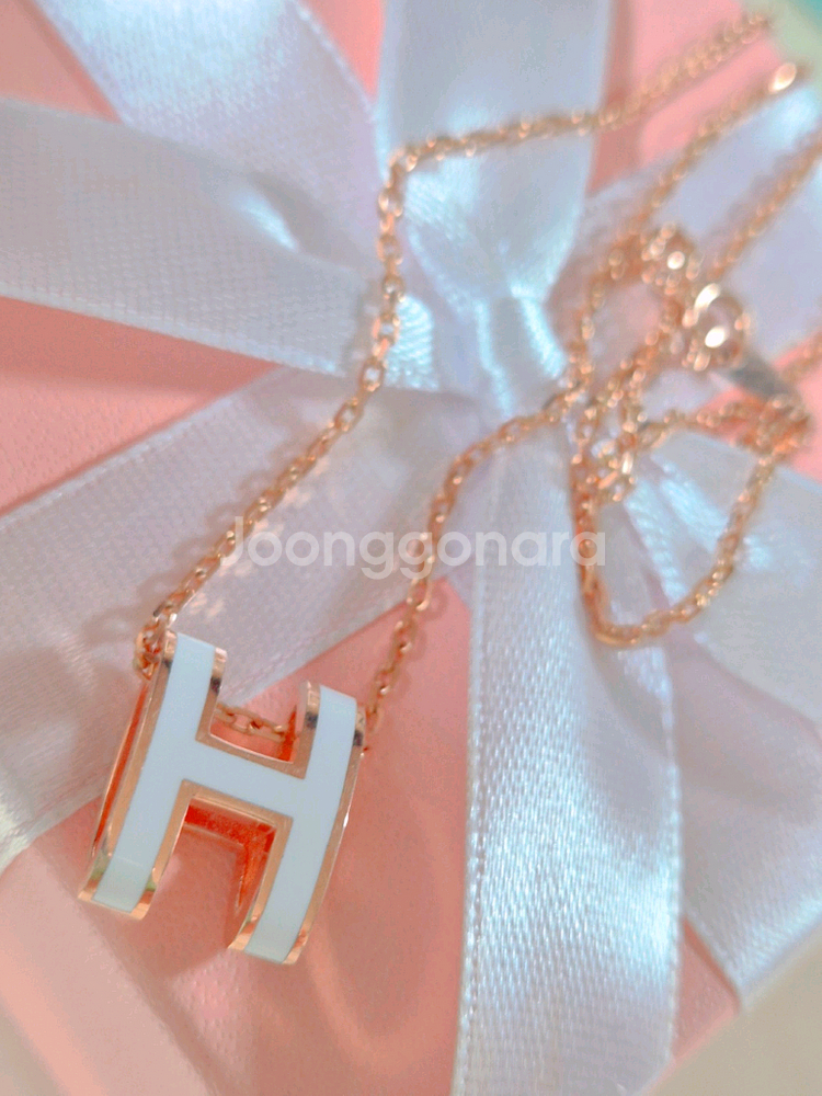 14k핑크골드 목걸이--0