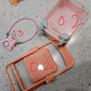 인형소품 핑크 캐리어 . 의자 . 유니콘 가방