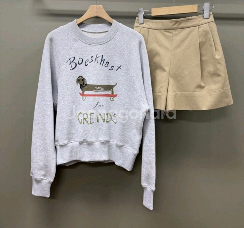 멜란지 그레이 맨투맨 L (55-66)--1