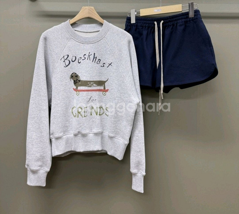 멜란지 그레이 맨투맨 L (55-66)--2