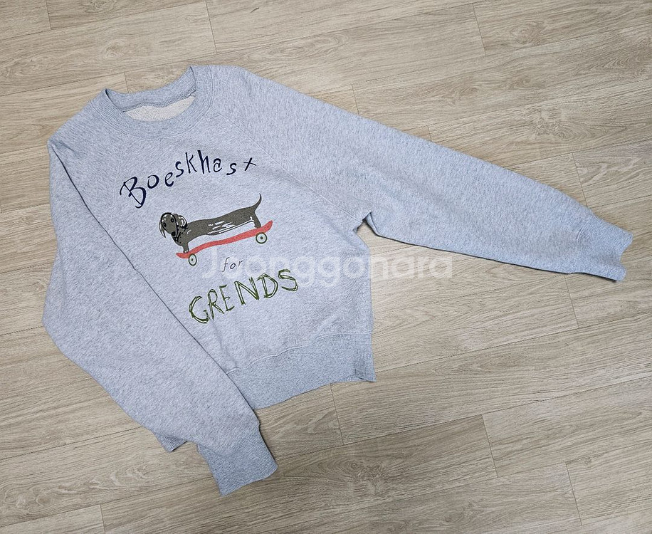 멜란지 그레이 맨투맨 L (55-66)--4