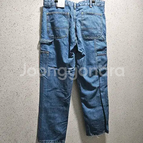 34) 자라 중청 더블니 카펜터 데님 워크 팬츠 청바지 6855 402--1