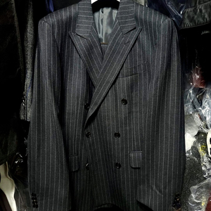 마에스트로 / 이태리 도멜 원단 스트라이프 더블 브레스티드 수트 / 50R 103-105, 34