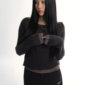 애즈온 도로시 니트 블랙 DOROTHY KNIT / BLACK 이미지