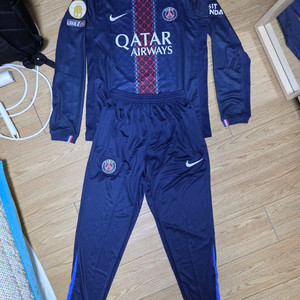 25-26시즌 PSG 이강인 축구 유니폼 축구복 상하의세트(긴팔+긴바지) 새상품 판매(사이즈 100)