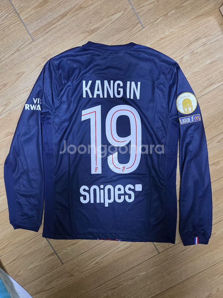 25-26시즌 PSG 이강인 축구 유니폼 축구복 상하의세트(긴팔+긴바지) 새상품 판매(사이즈 100)--3