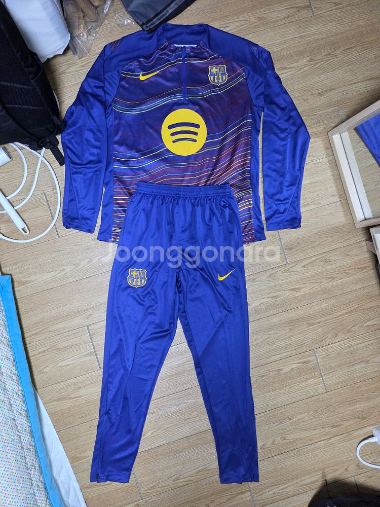 25-26시즌 바르셀로나 라민야말 축구 유니폼 축구복 상하의세트(긴팔+긴바지) 새상품 판매(시이즈 100)--0