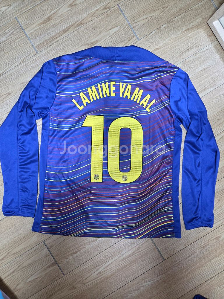 25-26시즌 바르셀로나 라민야말 축구 유니폼 축구복 상하의세트(긴팔+긴바지) 새상품 판매(시이즈 100)--3