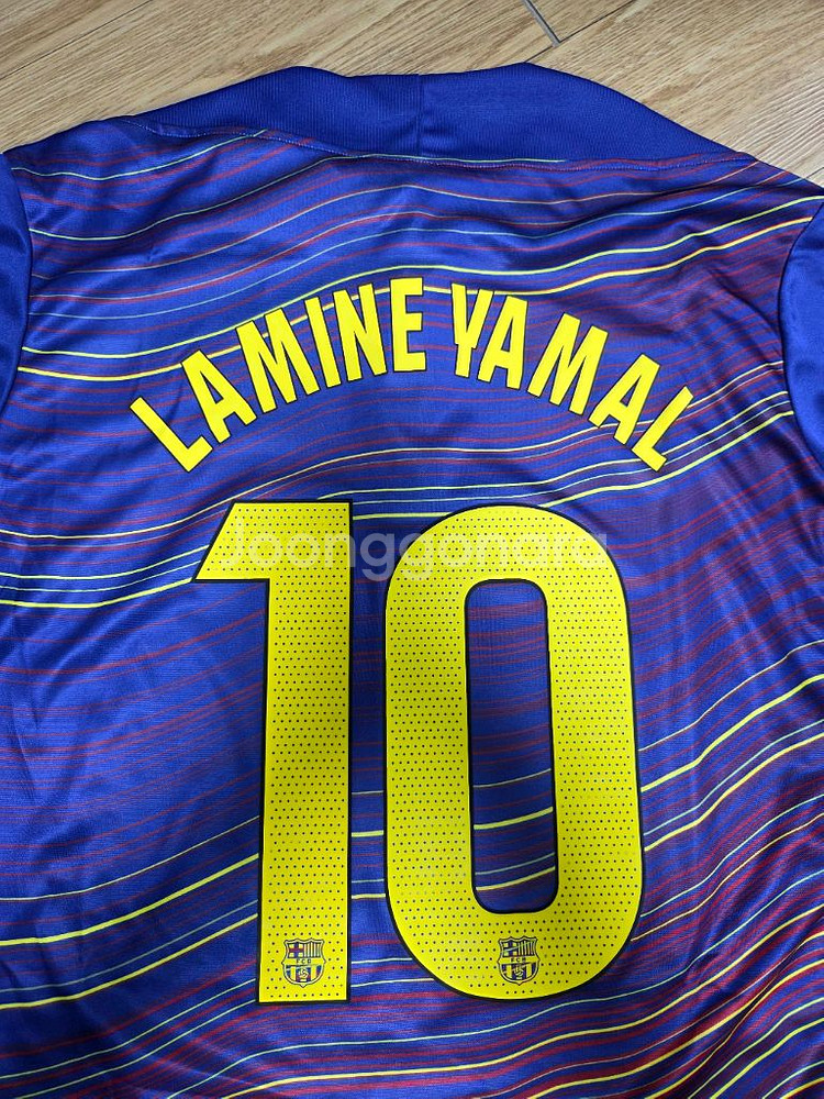 25-26시즌 바르셀로나 라민야말 축구 유니폼 축구복 상하의세트(긴팔+긴바지) 새상품 판매(시이즈 100)--5