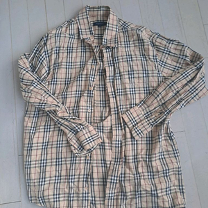 버버리 체크 셔츠 M