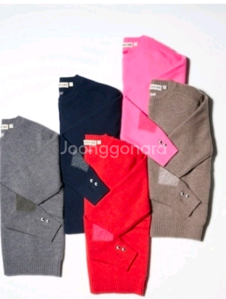 유니클로 안야힌드마치 캐시미어 크루넥 스웨터 캐시니트 라지--1