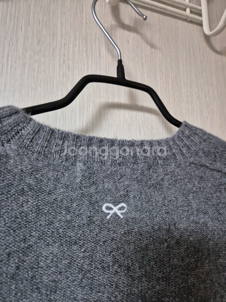 유니클로 안야힌드마치 캐시미어 크루넥 스웨터 캐시니트 라지--5