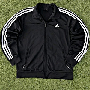 아디다스 블랙 검흰 트랙탑 져지집업 100/L 이미지