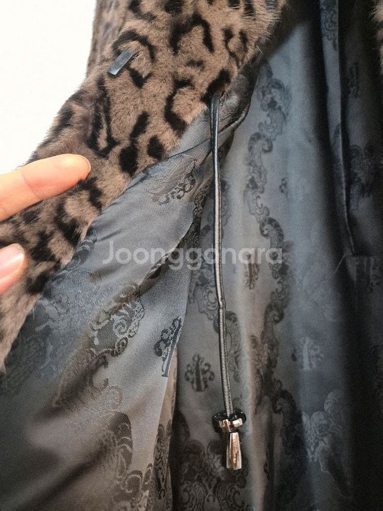 토요일 특가진행!! 진도 레오파드 롱 밍크 코트 91-98-160--2