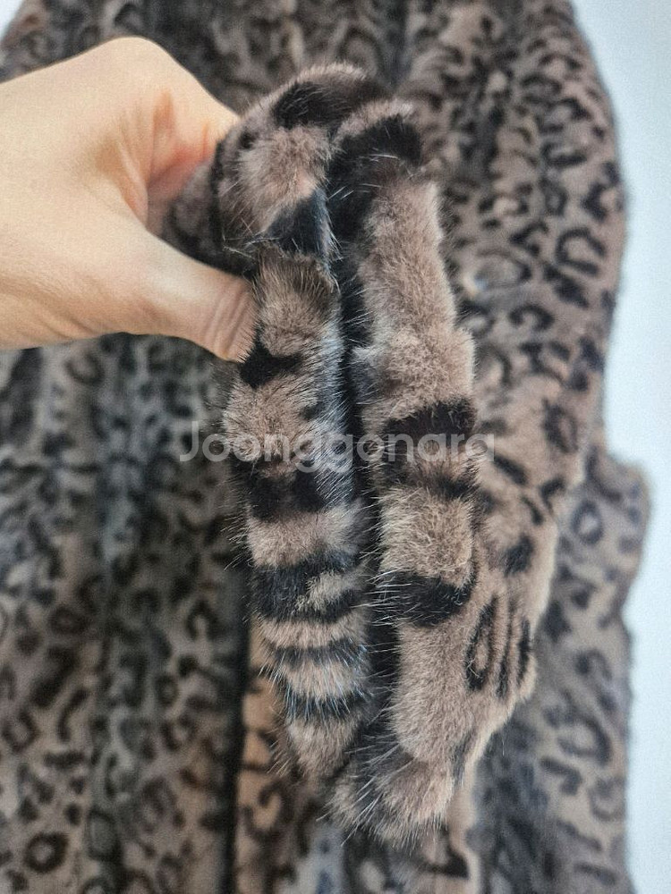 토요일 특가진행!! 진도 레오파드 롱 밍크 코트 91-98-160--4