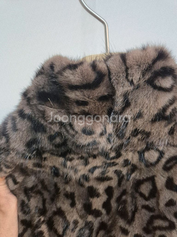 토요일 특가진행!! 진도 레오파드 롱 밍크 코트 91-98-160--9