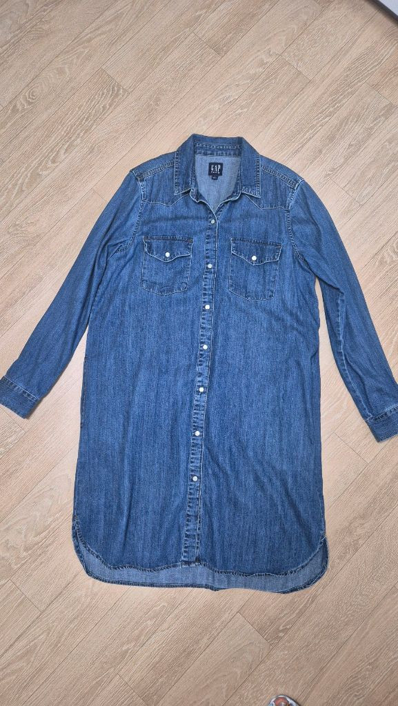 갭(GAP)데님 셔츠 원피스--1