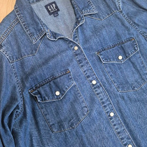 갭(GAP)데님 셔츠 원피스