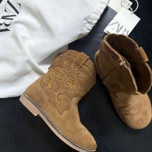 155사이즈)자라키즈스웨이드웨스턴부츠