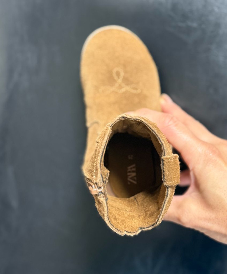 155사이즈)자라키즈스웨이드웨스턴부츠--7