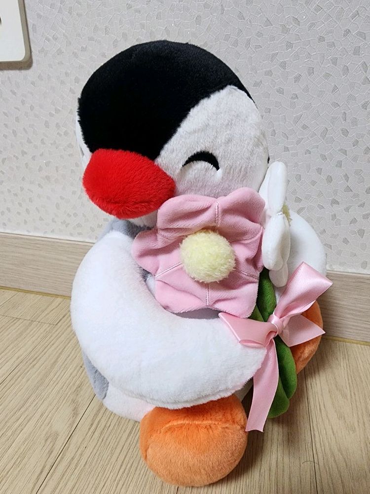 꽃을 든 핑가 30cm 인형--1