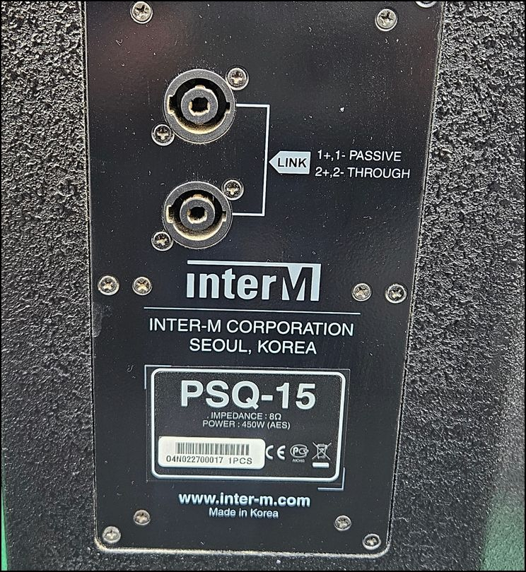 인터엠(Inter-M) PSQ-15 중고 15인치 패시브 스피커 이미지