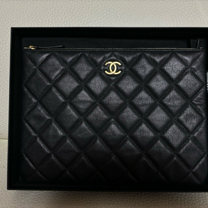 [미사용][정품]샤넬 CC로고 빈티지 클러치 미디움