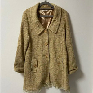 일본 빈티지 모리걸 오네라떼히메갸루 레이스니트원피스자켓코트