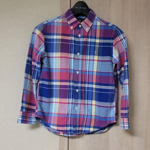 폴로키즈 남아 체크 셔츠 사이즈 7T