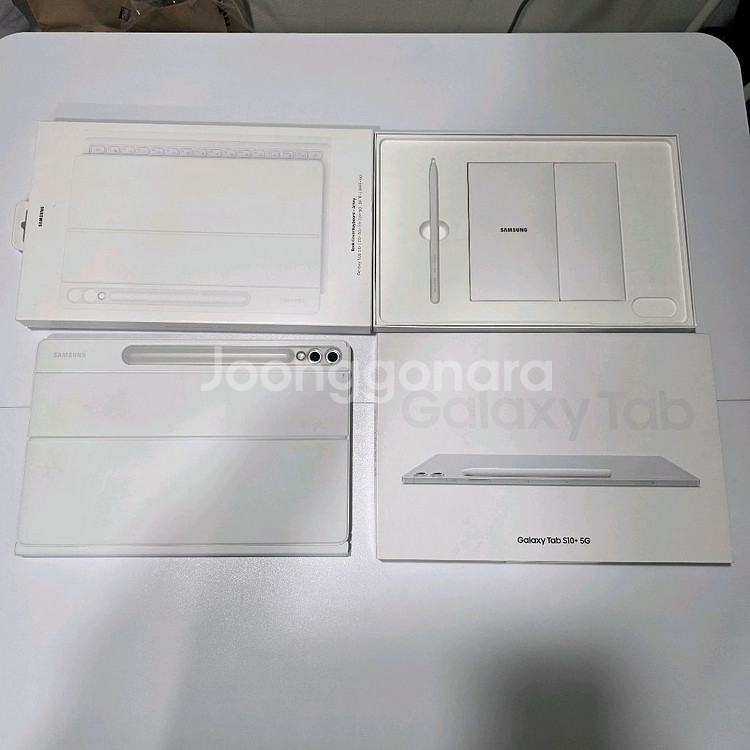 갤럭시탭s10+ 5g 실버 + 정품 키보드 화이트--0