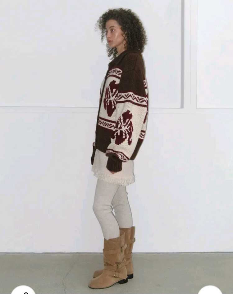 락케이크 플라워 코위찬 가디건--6