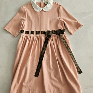 펜디 키즈 FF 로고 벨트 원피스