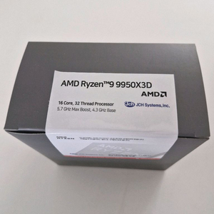 AMD 라이젠 9 9950X3D CPU 국내 정품 미개봉 팝니다