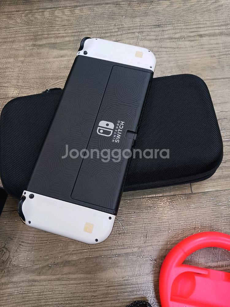 닌텐도 스위치 OLED 젤다 에디션 +스티어링악세사리--1