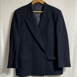 공용 BANDO 핀스트라이프 더블 블레이져 자켓 100