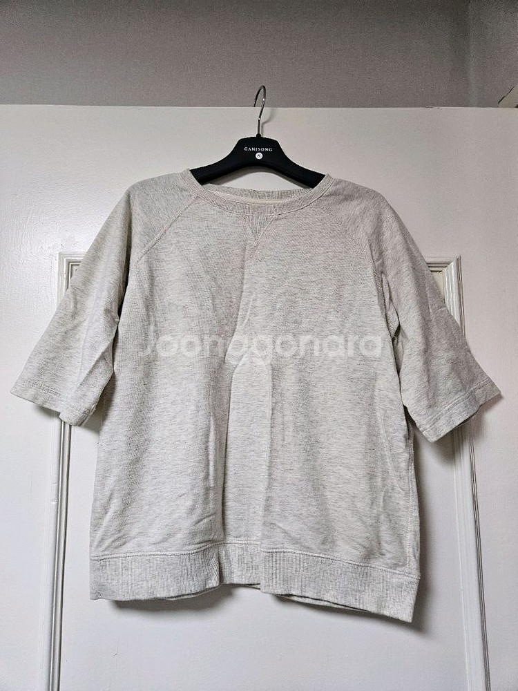 무인양품 muji 오트밀 아이보리 반팔 맨투맨 티셔츠 편의점 반값 택포 7천원--0