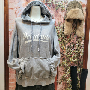 뎁 DEBB 셔링 스웻 후드 티셔츠