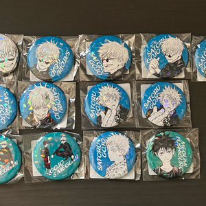 주술회전 회옥옥절 홀로그램 오로라 원화 캔뱃지 고죠 사토루, 후시구로 메구미 미개봉