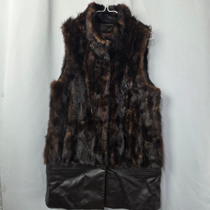 55(96) 리가 양가죽 밍크 조끼 자켓