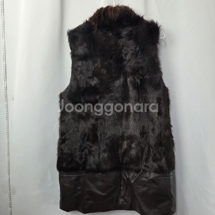 55(96) 리가 양가죽 밍크 조끼 자켓--6