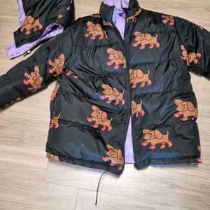 캐릭터 패턴 패딩 점퍼